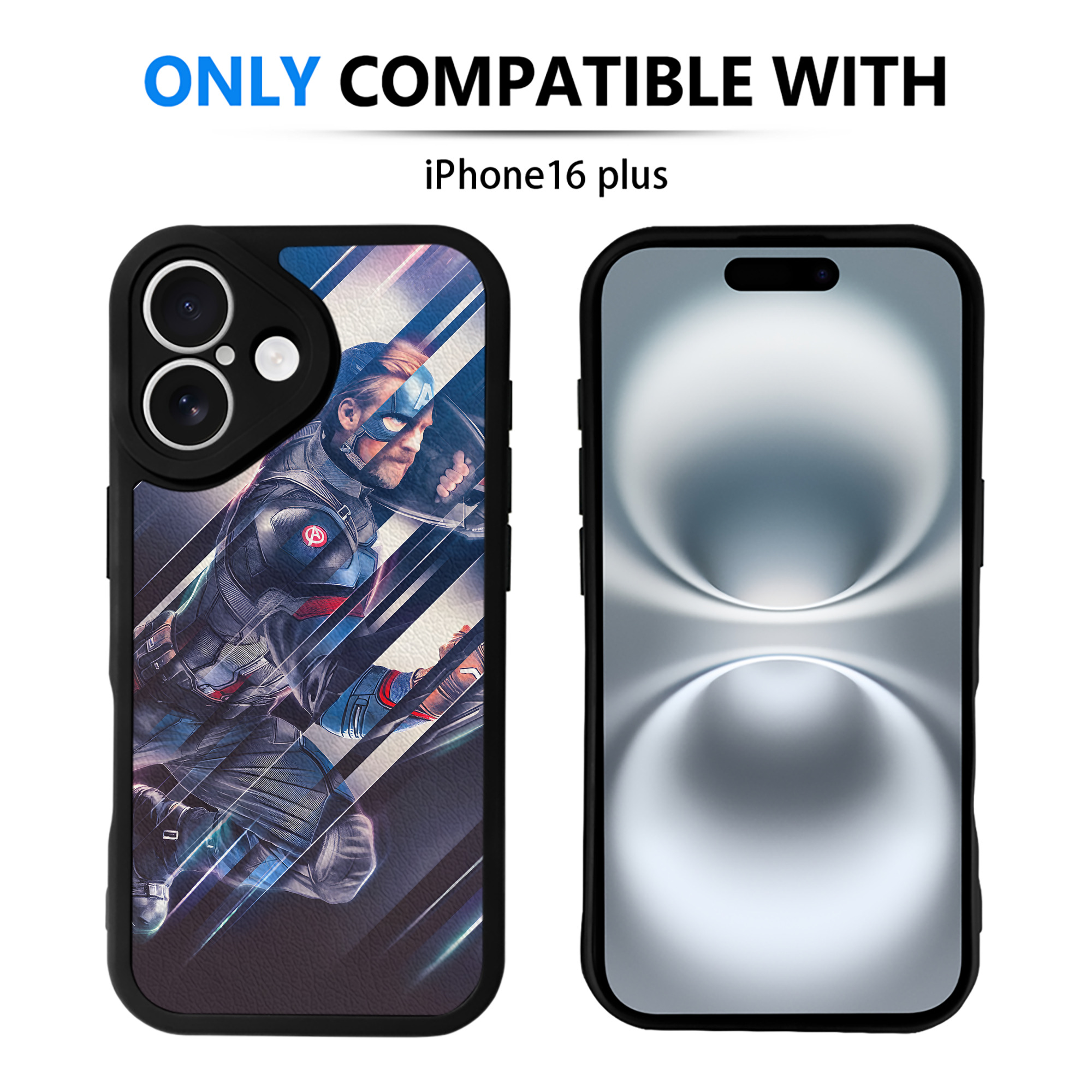 （画像用） アベンジャーズ The Avengers 【iPhone 16シリーズ対応】シリコンスマホケース（レザー調） 材質：シリコン